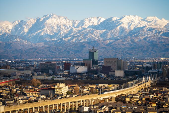 呉羽山公園展望台(立山連峰2)